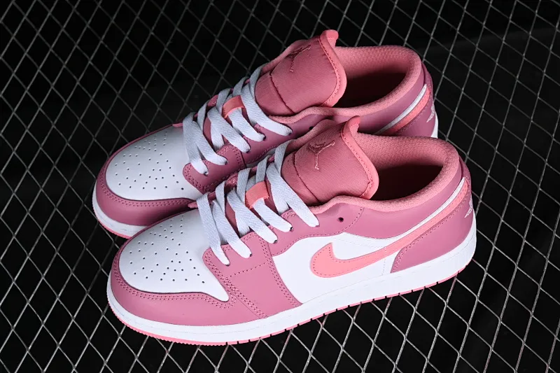 All categories Air Jordan Jordan series basketball shoes Air Jordan 1 Low G version pure original Air Jordan 1 Low "Desert Berry" AJ1 Joe 1 pink and white low-top cultural basketball shoes 553560-616